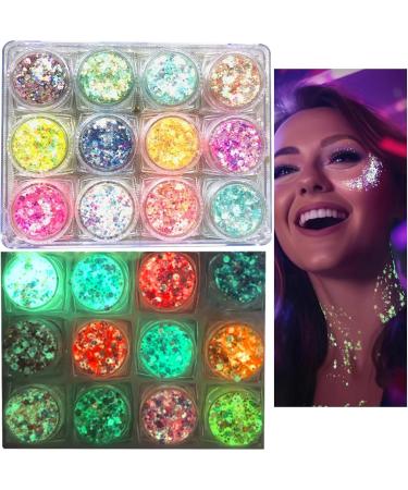  Rukjmqi Glitter face gel shimmer face gel long-lasting sparkling lotion (12 colors) glitter gel for lips and nails glitter liquid eyeshadow makeup - Buy Online on GoSupps.com