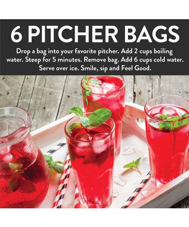 Organic Hibiscus Iced Tea Bags - 6 Pitcher Bags - Eco-Conscious Kraft Bag | FGO - Buy Online on GoSupps.com