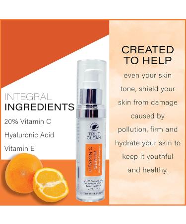 Buy Vitamin C Serum for Face | Anti-Aging Moisturizer with 20% Vitamin C Hyaluronic Acid & Niacinamide - Brighten Skin & Reduce Wrinkles - Buy Online on GoSupps.com