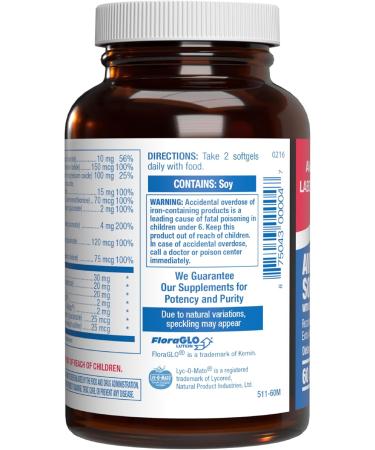30-in-1 Adult Multivitamin with Iron - Antioxidant Rich Over 50 Multivitamin for Women and Men with Vitamins A C D E B Complex Zinc Magnesium Myo Inositol Lutein Lycopene & More - 1 Month Supply - Buy Online on GoSupps.com