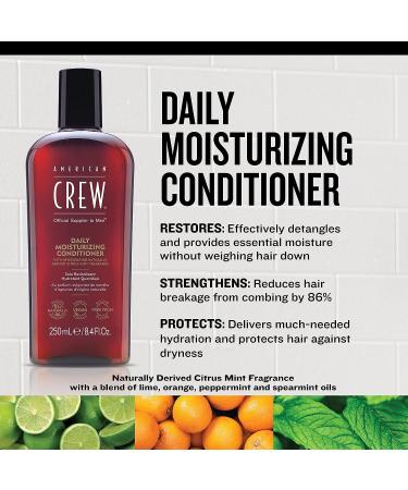 American Crew Men's Daily Moisturizing Conditioner - Vegan Formula with Citrus Mint Fragrance - 33.8 Fl Oz (Pack of 1) - Buy Online on GoSupps.com