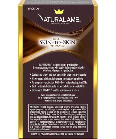 Trojan NaturaLamb Luxury Latex-Free Condoms - 10 Count Pack - Buy Online on GoSupps.com