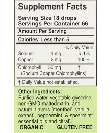 Herbs Etc. ChlorOxygen Alcohol-Free Chlorophyll Concentrate - Mint Flavor, 1 fl oz - Buy Online on GoSupps.com