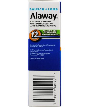 Alaway Allergy Eye Itch Relief Drops, Antihistamine Formula, 10 mL - Pack of 2 - Buy Online on GoSupps.com