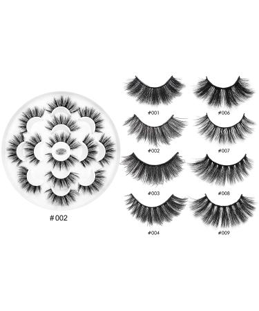 DYSILK 6D Mink Lashes - Natural Look, Fluffy Cat Eye Wispy False Eyelashes - 7 Pairs Soft Reusable - Style 002 - Buy Online on GoSupps.com