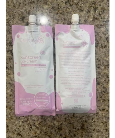 Brilliant Skin Sunscreen Gel-Cream Refill Sachets 50g Pack of 2 - Buy Online on GoSupps.com