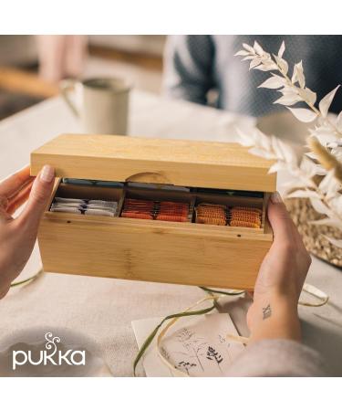 Pukka Herbs Herbal Tea Chest |Organic | Tea Collection | Reusable Sharing Box | 42 Sachets | 6 Flavours Ginger Chamomile Mint 42 Count (Pack of 1) - Buy Online on GoSupps.com