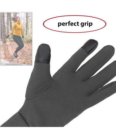 Alpidex Light Sports Gloves - Touchscreen Running & Winter Bike Gloves | Thin Warm Liner - Gray M - Buy Online on GoSupps.com