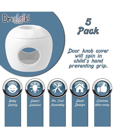 New & Improved - Door knob Baby Safety Cover - 5 Pack - Deter Little Kids from Opening Doors with A Child Proof Door Handle Lock - Driddle - Buy Online on GoSupps.com