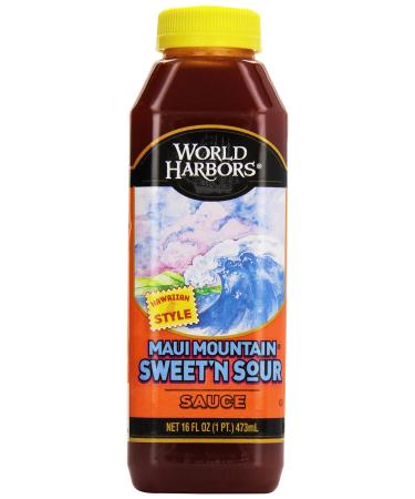World Harbors Maui Mountain Sweet 'n Sour Sauce and Marinade, 16 oz