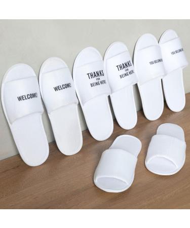 Disposable Slippers for Guests - 25 Pairs Travel & Home Spa Slippers for Women | Hotel & Indoor Use - Buy Online on GoSupps.com