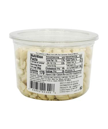Aurora Organic Raw Whole Cashews - 9 OZ | Healthy Snack & Cooking Ingredient - Buy Online on GoSupps.com