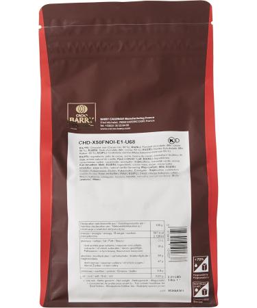 CACAO BARRY 50% Min Cacao Chocolate Force Noire Pistoles 1 kg - Buy Online on GoSupps.com