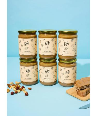  KoRo KoRo - Organic 4 Nut Butters made from Cashew Almond Hazelnut and Walnut 6 x 500g - Vegan - High in Fiber - 100% Nuts - No Additives - Buy Online on GoSupps.com