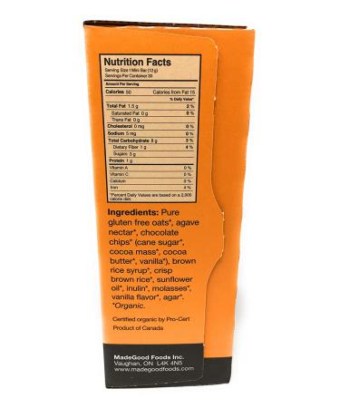 MADEGOOD Organic Chocolate Chip Granola Mini Bars 30 Ct - 0.42 oz | Healthy Snack Option - Buy Online on GoSupps.com