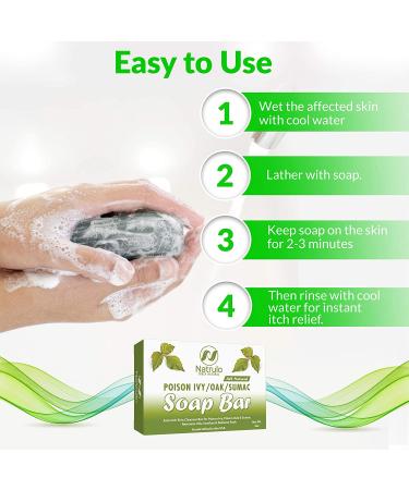 Natrulo Poison Ivy Soap Bar - Natural Anti-Itch Treatment for Poison Ivy, Oak & Sumac - Soothes Rashes - Made in USA - 4 oz - Buy Online on GoSupps.com