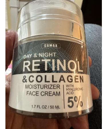 Best Face Moisturizer with Retinol & Hyaluronic Acid | Anti-Aging Collagen Cream for Women & Men | Day & Night Anti-Wrinkle Cream - 1.7 Fl Oz - Buy Online on GoSupps.com