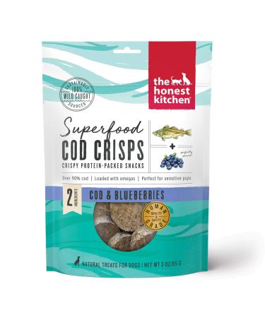 The Honest Kitchen Superfood Cod Crisps - Human Grade Natural Dog Treats - Cod & Berries Blueberry - Buy Online on GoSupps.com