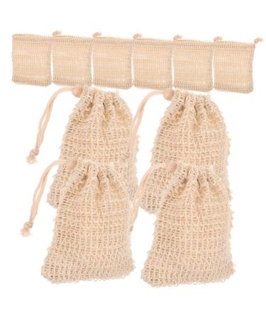 Didiseaon 30 Pcs Net Exfoliating Bath Soap Soap Storage Bathing Soap Pouch Ramie