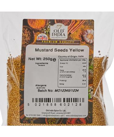 Old India Mustard Seeds Yellow 250g - Authentic Indian Spice - 1 Pack - Buy Online on GoSupps.com