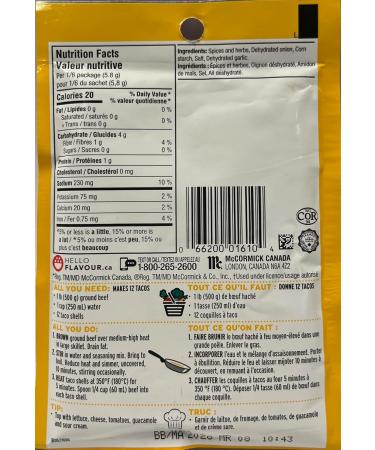 Club House Dry Sauce/Seasoning/Marinade Mix Taco Less Salt 35g Case Pack 12 Count - Buy Online on GoSupps.com