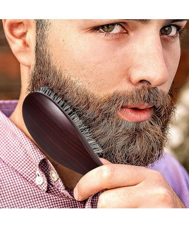 Karfri Beard Brush - Natural Pigeon Bristle Double-Sided Hair & Beard Care Tool for Men - Buy Online on GoSupps.com
