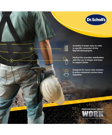 Dr. Scholl's Heavy-Duty Back Support Brace | Customized Relief for Back Pain | Professional Targeted Support (L/XL) - International Shipping Available - Buy Online on GoSupps.com
