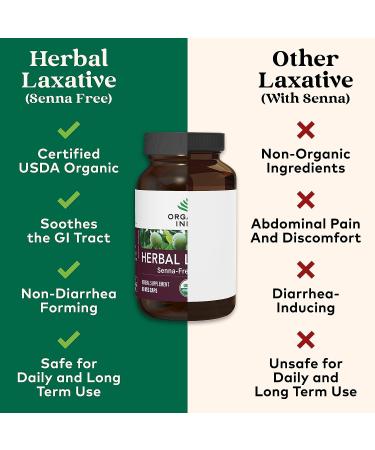 ORGANIC INDIA Herbal Laxative - USDA Certified Organic Vegan Formula with Ayurvedic Herbs - 60 Capsules - Buy Online on GoSupps.com