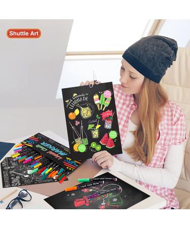 Shuttle Art Chalk Markers 30 Vibrant Colors - Water-based Liquid Chalk Pens for Chalkboards, Windows, Glass - Erasable & Reversible - 3mm Fine Tip - Ideal for Office and Home Supplies - Buy Online on GoSupps.com