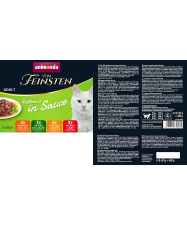 Animonda Vom Feinsten Adult Cat Food - Gourmet Wet Food in Sauce 8 x 85g Mix Pack for Cats | Premium Quality & International Shipping - Buy Online on GoSupps.com