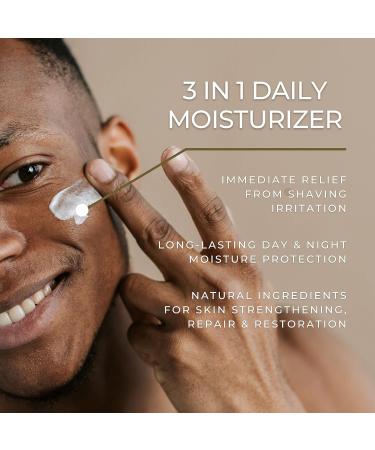Burke Avenue 3 in 1 Daily Moisturizer for Men - Face Lotion & After-Shave Balm | Calming & Hydrating | International Shipping Available - Buy Online on GoSupps.com