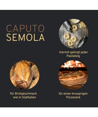 DELICRET - 6x1kg Caputo Semola & 100g Caputo Dry Yeast | Premium Durum Wheat Semolina for Authentic Italian Pasta - Buy Online on GoSupps.com