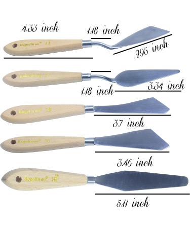 AebDerp 5pcs Big Palette Knife Set for Acrylic & Oil Painting | Spatula Shovel Paint Knives with Wooden Handle - Artists' Painting Tools - Buy Online on GoSupps.com