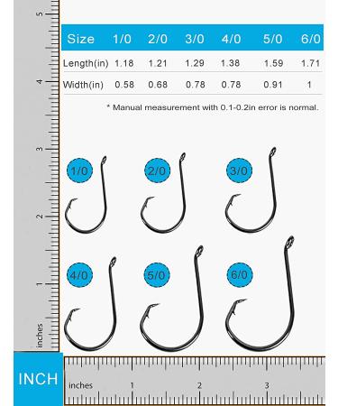 Facikono Circle Hooks 180pcs Octopus Offset Fishing Hooks - Ideal for Saltwater Catfish and Bass Fishing | Includes 5pcs Power Clips - Buy Online on GoSupps.com