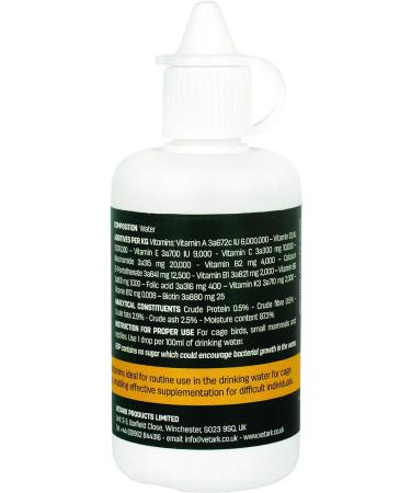 BSP Vitamin Drops |High Potency Liquid Vitamin Supplement for Birds Reptiles Wildlife & Rabbits | 50ml bottle - Buy Online on GoSupps.com