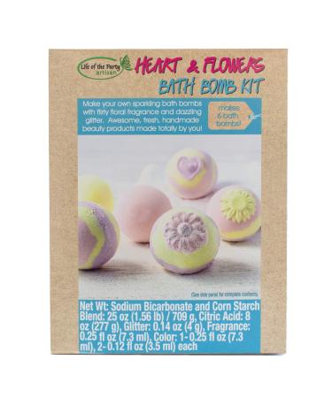 Life of the Party Heart & Flowers Bath Bomb Kit