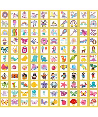 Kids Temporary Tattoos - 204 Individually Wrapped Sheets, Birthday Party Supplies - Buy Online on GoSupps.com