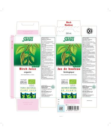 Salus Birch Fresh Plant Juice 200ml - Organic Urinary Support Elixir with Diuretic Power - Buy Online on GoSupps.com