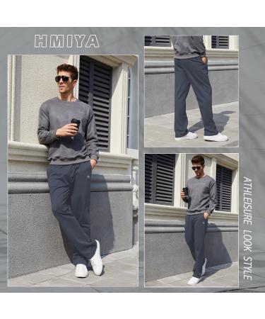 HMIYA Men's Cotton Jogging Pants - Breathable Sports & Yoga Sweatpants with Pockets (Haze Ash M) - Perfect for Training & Exercise - Buy Online on GoSupps.com