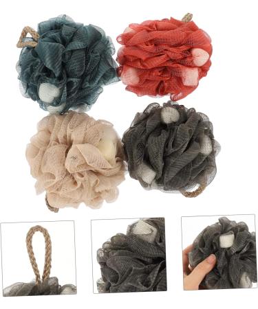 Didiseaon 4pcs Bath Scrub Balls - Exfoliating Loofah Body Scrubber Set for Soft Skin | Back & Shower Spa Experience - Buy Online on GoSupps.com