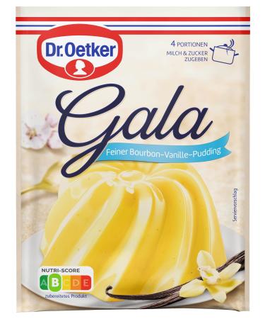 Dr. Oetker Gala Bourbon Vanilla pack of 11 11 x 3 x 37g pudding powder for preparing a delicious dessert with Bourbon vanilla.