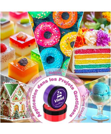 Colorant Alimentaire Poudre 12 Couleurs x5g - Poudre Alimentaire Hautement Concentr pour la P tisserie Colorant Poudre Alimentaire pour G teaux Macarons (Usage Domestique et Professionnel) 5 g (Lot de 12) - Buy Online on GoSupps.com