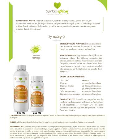 SYMBIOETHICAL - PROPOLIS Natural Plant Protection Enhancer High Concentration for Organic Farming Made in Italy 250 ml - Buy Online on GoSupps.com