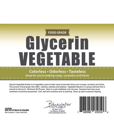 Sanco Industries Vegetable Glycerin - 1 Quart (32oz) - USP Grade, Food Grade, All Natural Liquid Glycerin - Buy Online on GoSupps.com