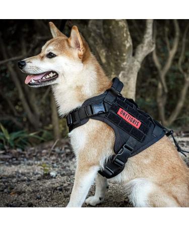 OneTigris Fire Watcher 2.0 Molle Dog Harness with Handle & Metal Buckle - Black | Durable Adjustable International Shipping - Buy Online on GoSupps.com