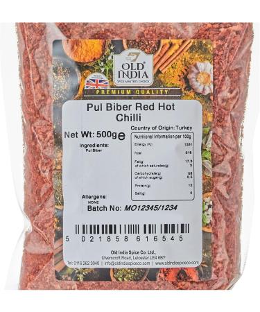 Old India Pul Biber Red Hot Chilli 500g - Premium Quality Spice for Authentic Flavors - Buy Online on GoSupps.com