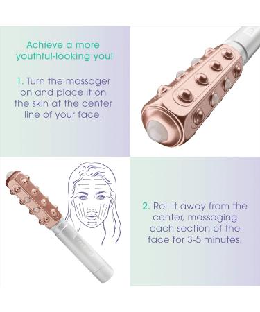 True Glow by Conair Facial Massaging Beauty Roller | Battery Operated Uplifting Roller for Radiant Skin - Shop Internationally - Buy Online on GoSupps.com