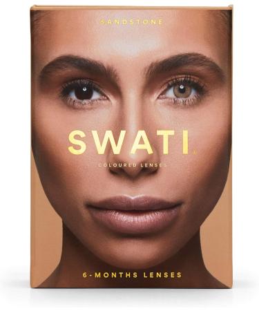 Swati Cosmetics Sandstone Brown 6-Month Colored Contact Lenses - Naturally Looking 0.0 Diopters 14.2mm International Shipping - Buy Online on GoSupps.com