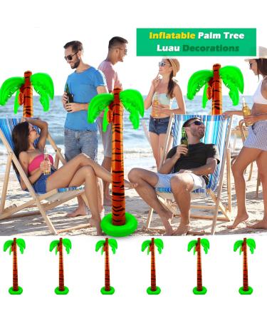 2 Pack 40 Inch Inflatable Palm Trees - Tropical Coconut Tree Decorations for Summer Beach & Hawaiian Parties - Buy Online on GoSupps.com