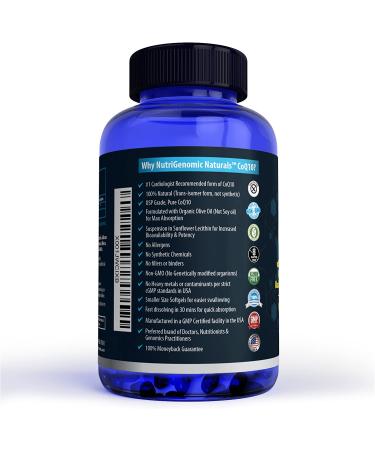 CoQ10 100mg Softgels with Organic Olive Oil - Heart Health & Energy Support - Buy Online on GoSupps.com